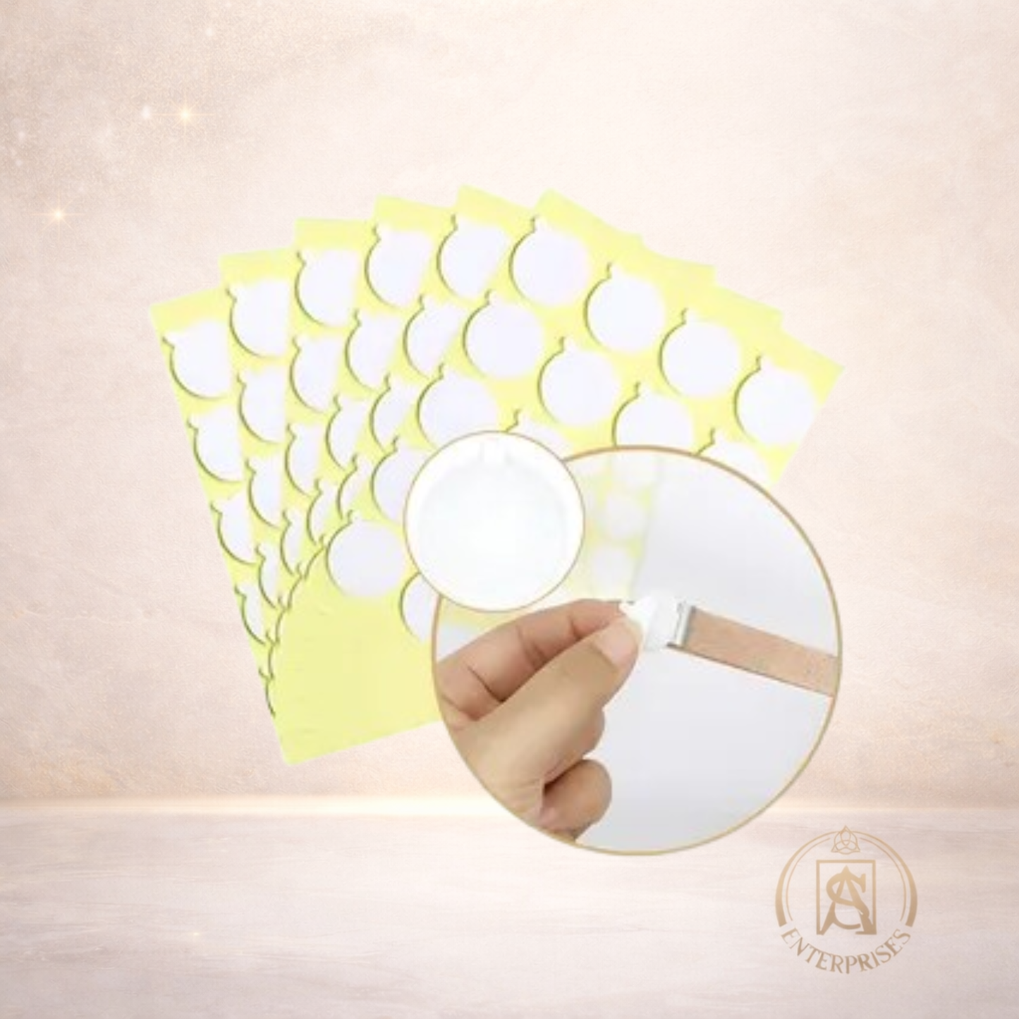 Pegatinas Adhesivo para velas resistente al calor x 20