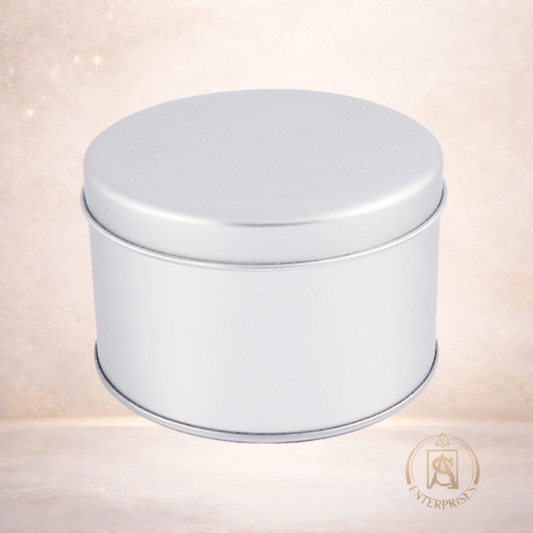 Envase de Hojalata de Lujo Unicolor: Dorado, Blanco Negro y Plateado