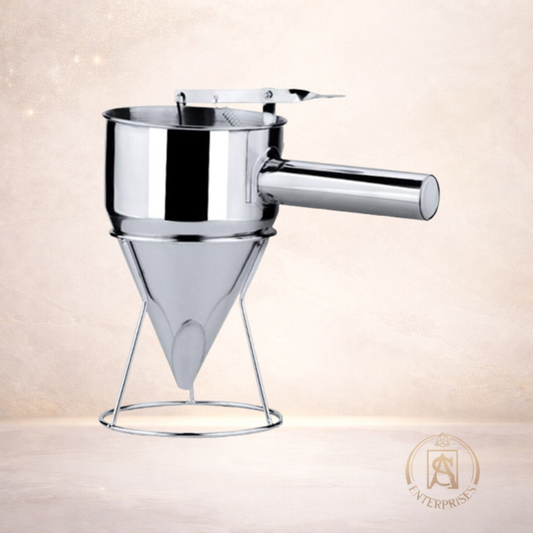 Embudo de Olla Dosificador de Cera en Acero con Base – 500 ml