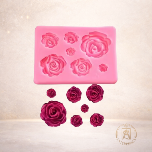 Molde de Silicona Rosas Mini – Diseño Floral Premium
