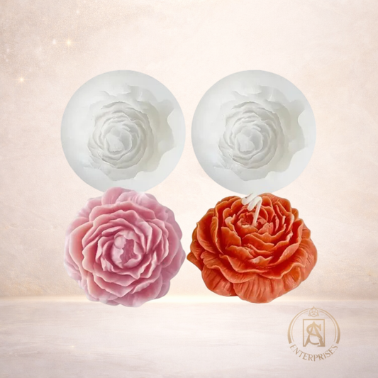 Molde Silicón Flor Peonia Grande / Mediana