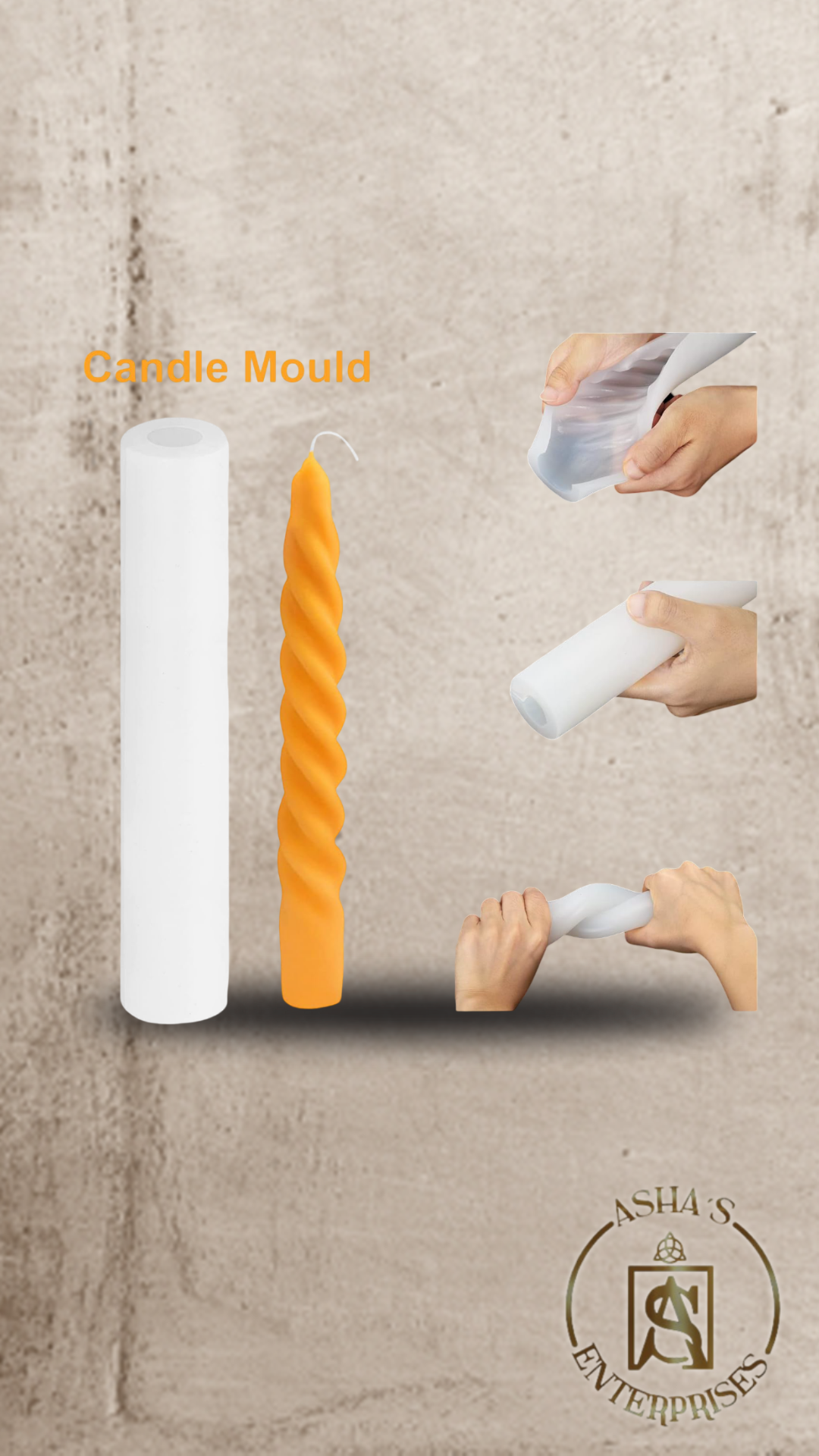 Molde de silicona vela twist