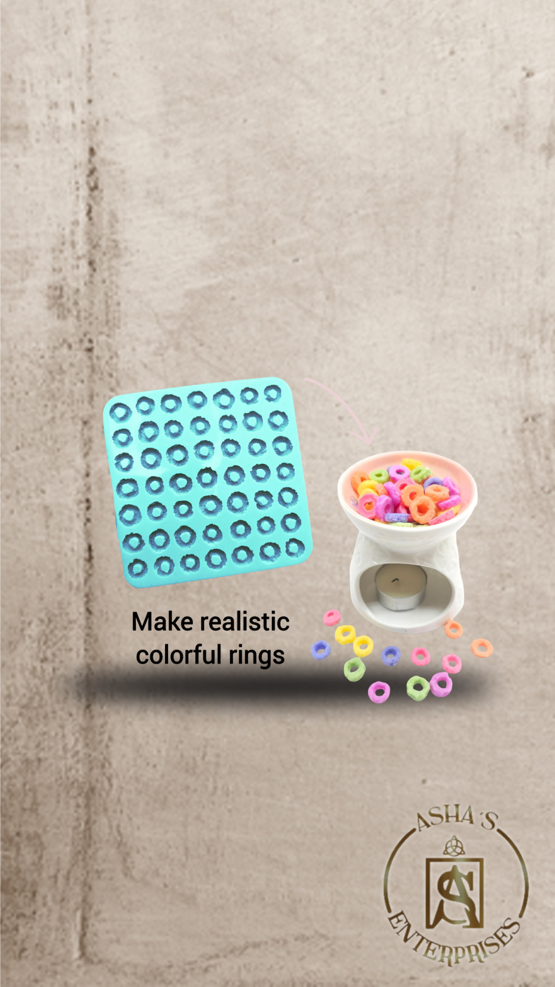 Molde de silicona cereal froots loops