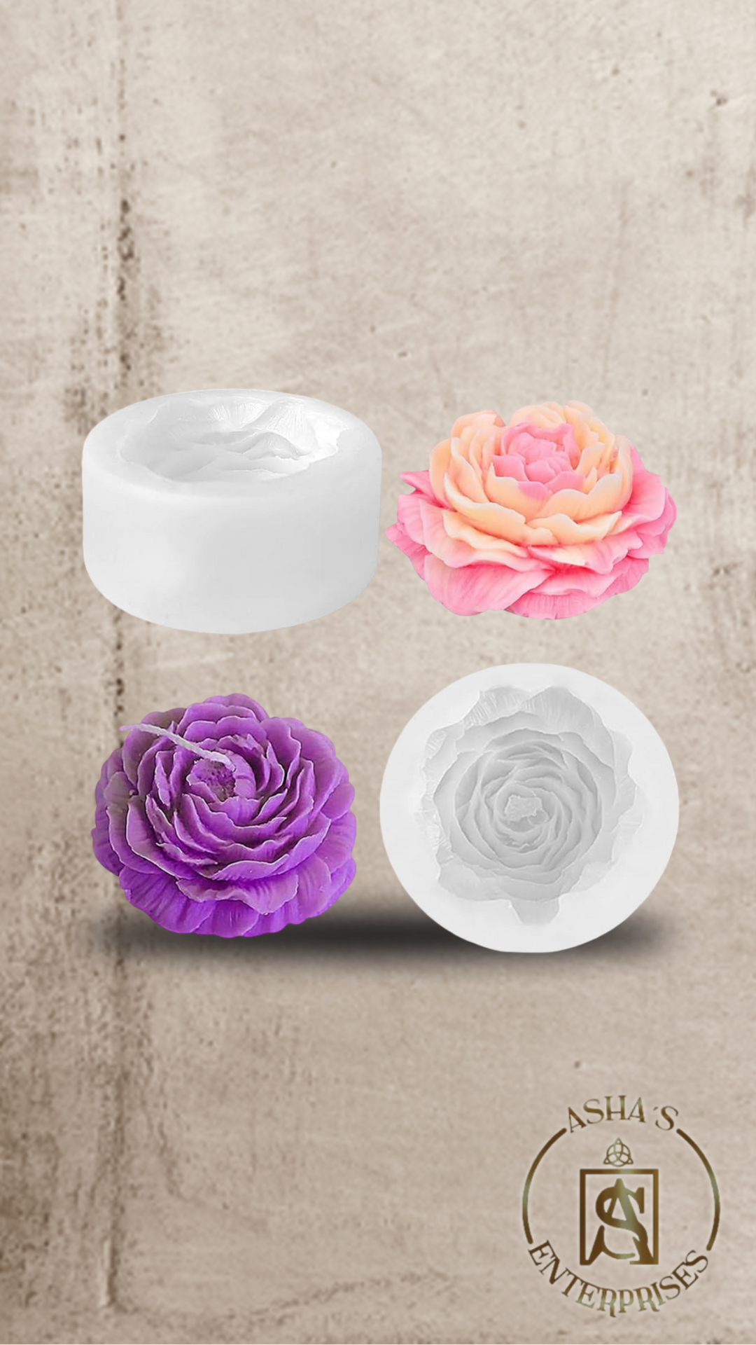 Molde de silicona Flor Trefle
