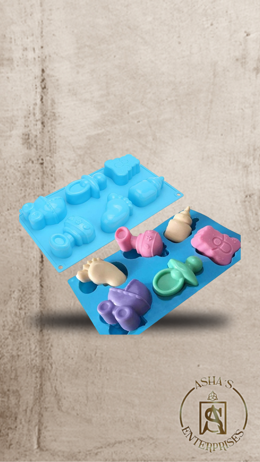 Molde de Silicona Figuras para Baby Shower