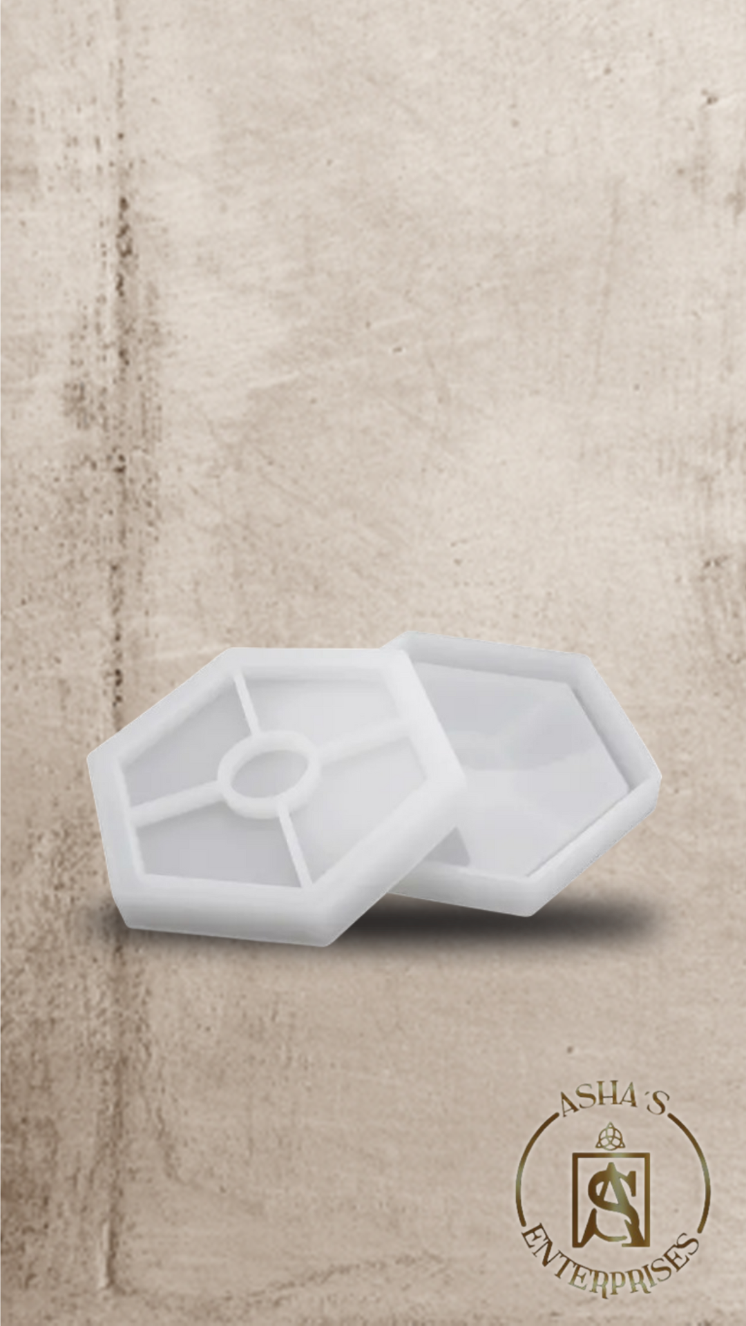 Molde de silicona posavasos hexagonal