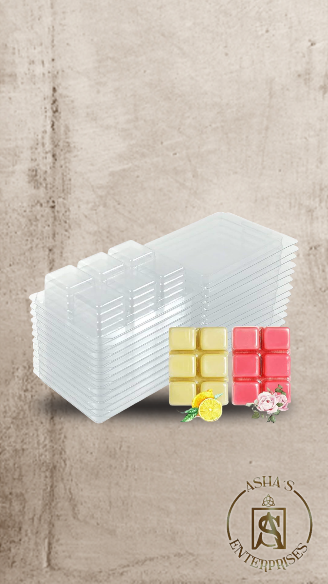 Molde de plástico para wax melts (cuadros)