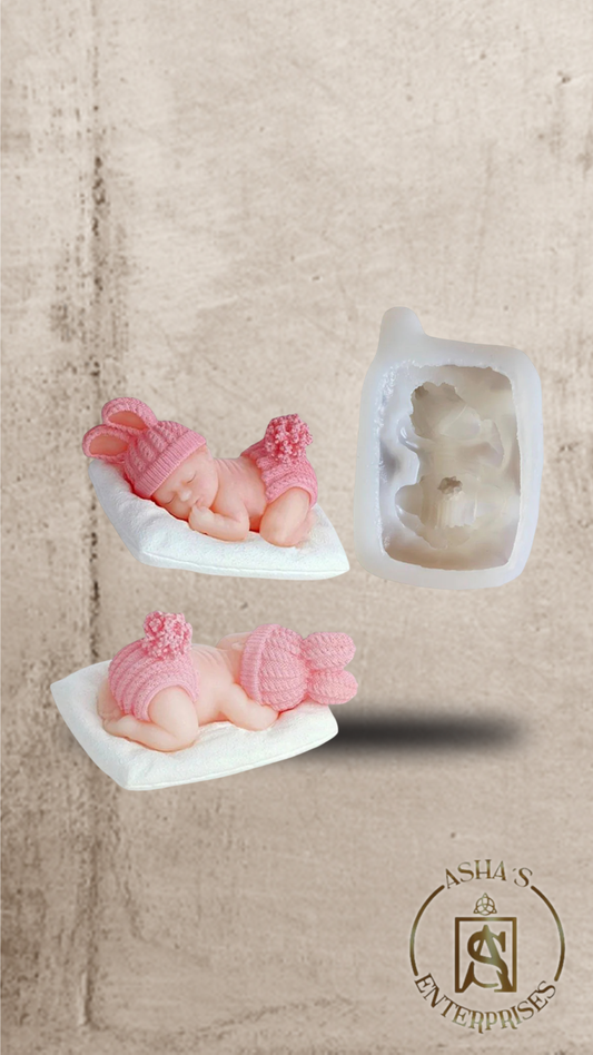 Molde de silicona bebe durmiente