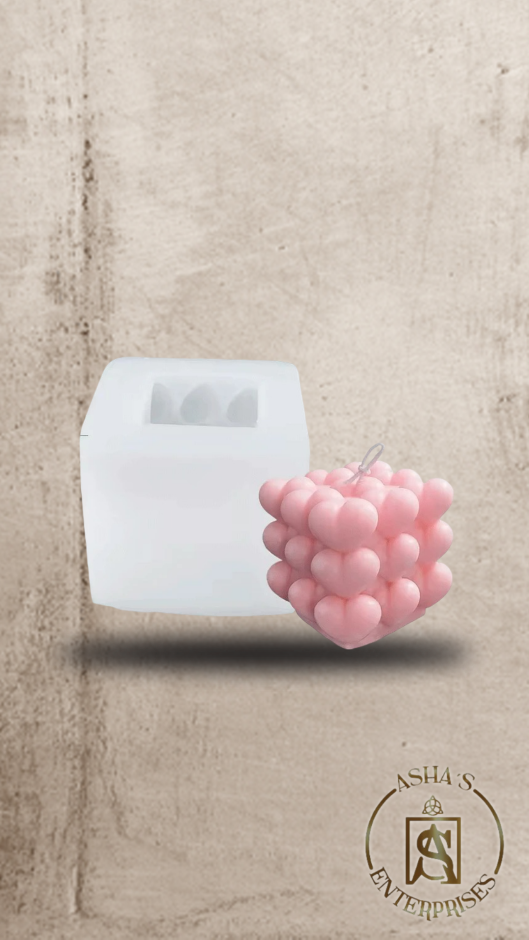Molde de silicona bubble corazones
