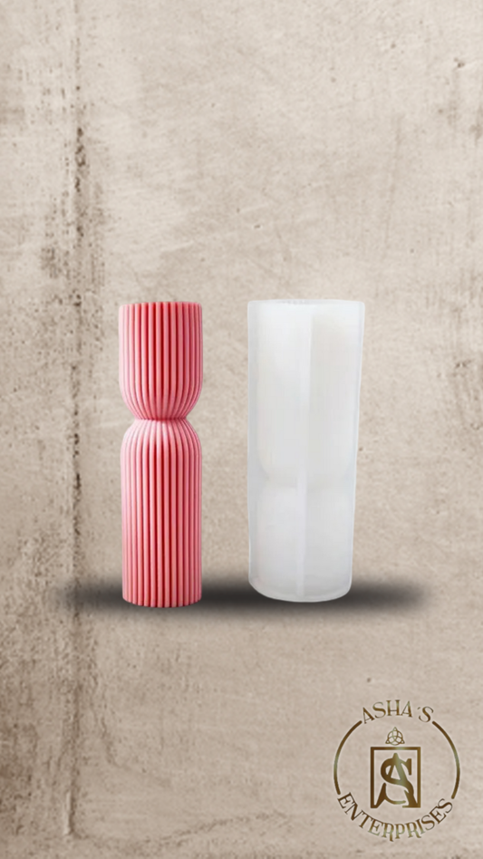 Molde de silicona vela en columna en canaleta