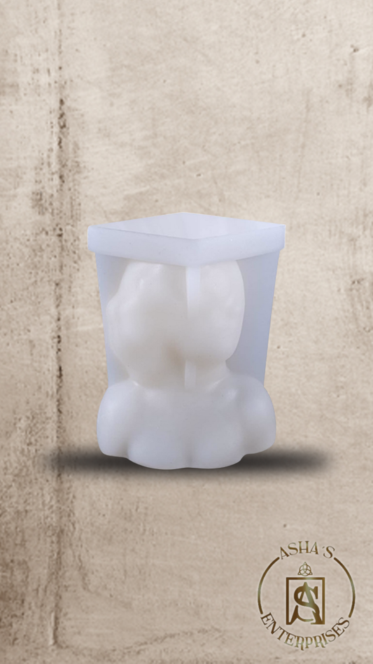 Molde de Silicona Busto de Mujer con Antifaz de Flores