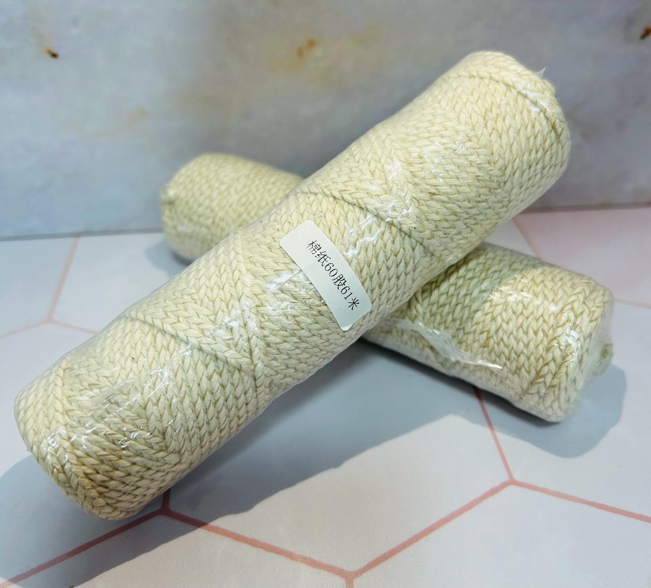 Pabilo por metro ecológico (constituidos por papel de algodón) 60 hilos