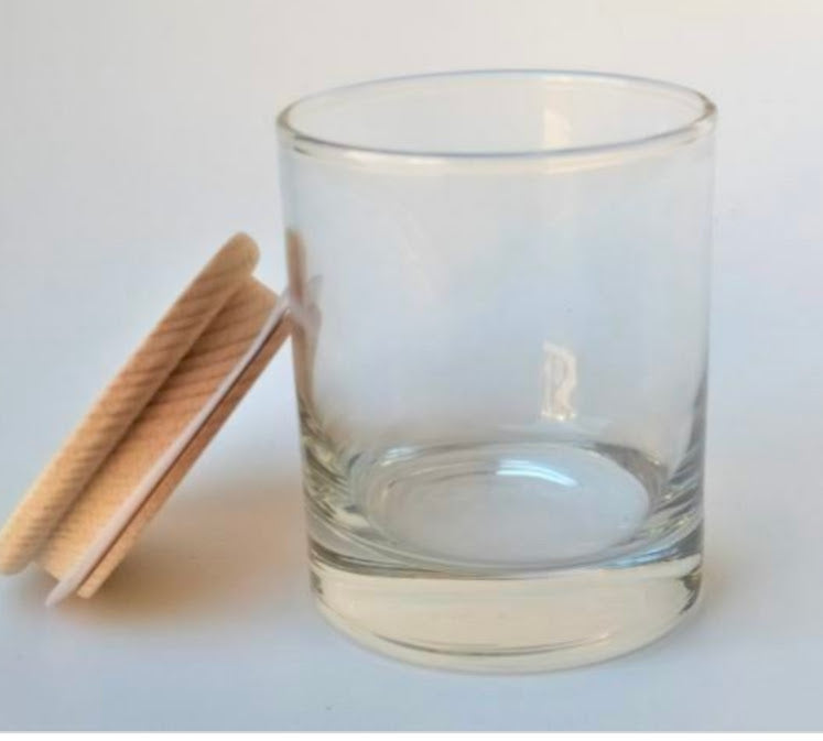 Vaso de vidrio industrial sin tapa