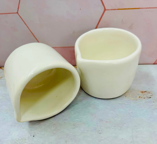 Vaso para vela de masajes (Color Blanco)