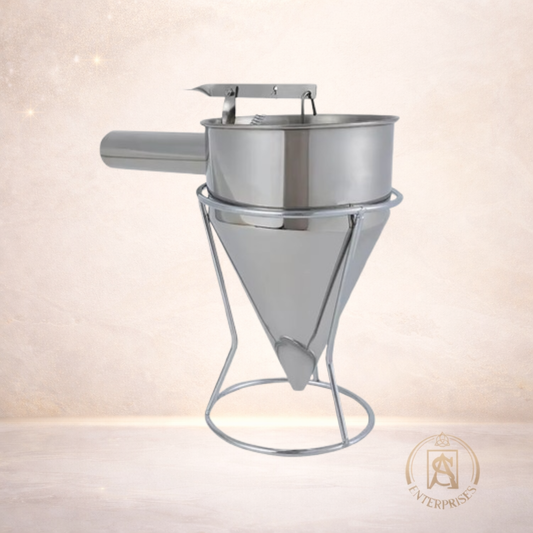 Embudo de Olla Dosificador de Cera en Acero con Base –  500 ml