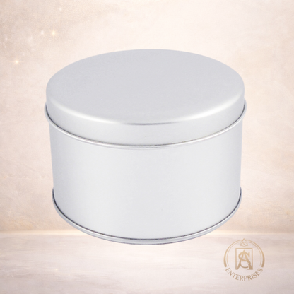 Envase de Hojalata de Lujo Unicolor: Dorado, Blanco Negro y Plateado