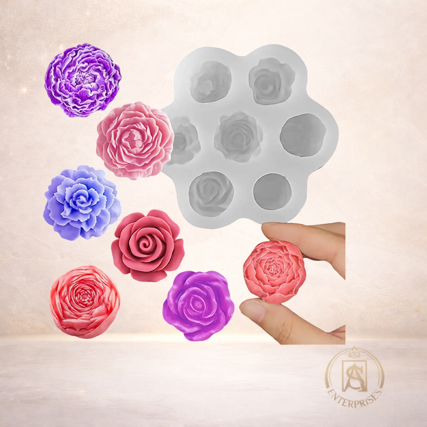 Molde de Silicona Flores Mini