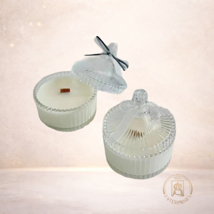 Bomboneras de Vidrio para Velas – Diseño Elegante (Chica y Grande)