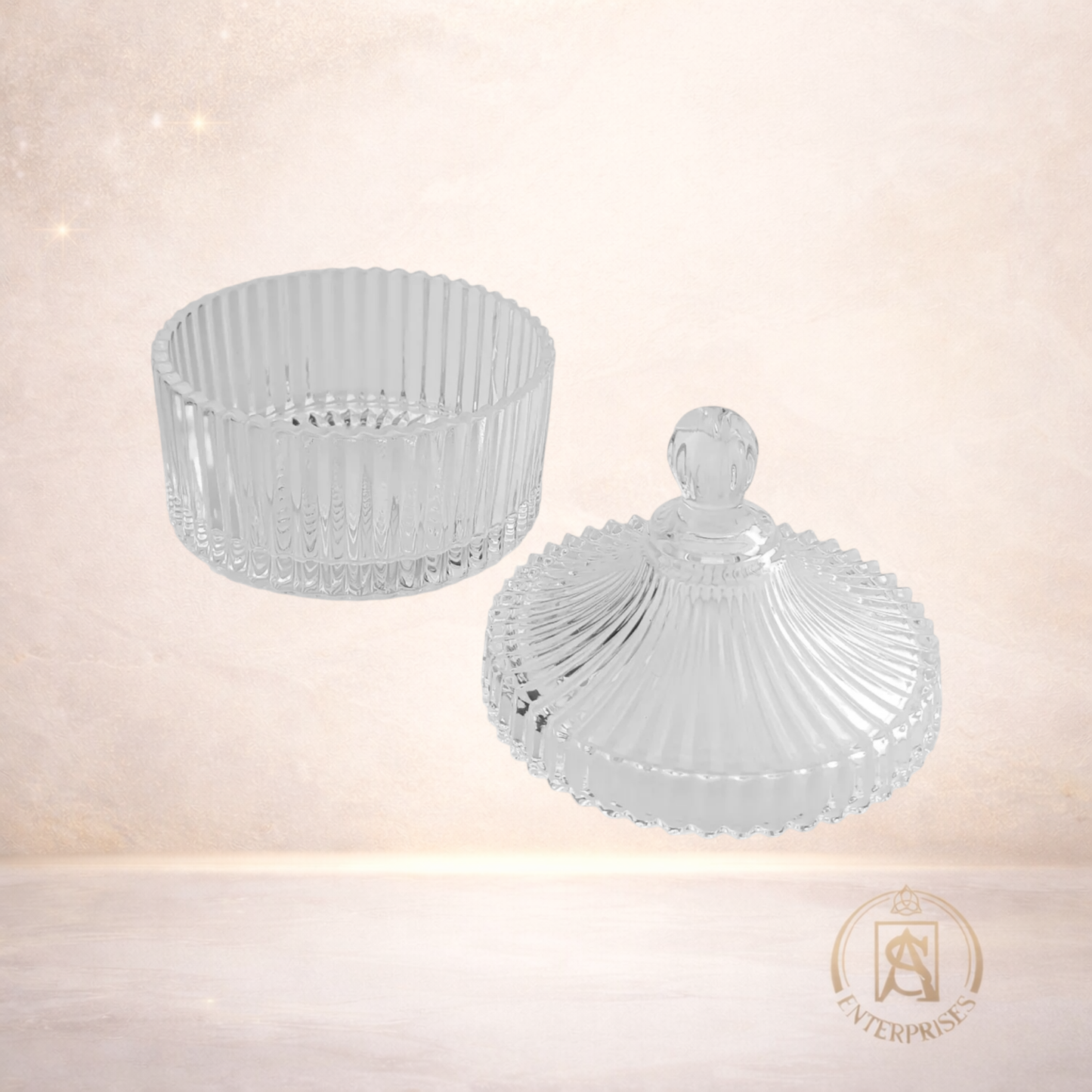 Bomboneras de Vidrio para Velas – Diseño Elegante (Chica y Grande)