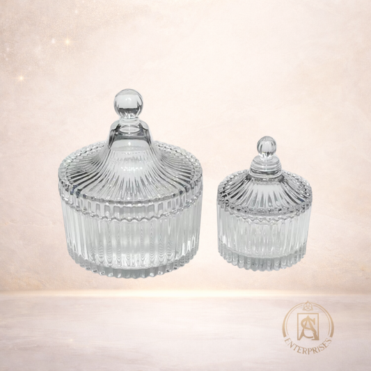 Bomboneras de Vidrio para Velas – Diseño Elegante (Chica y Grande)