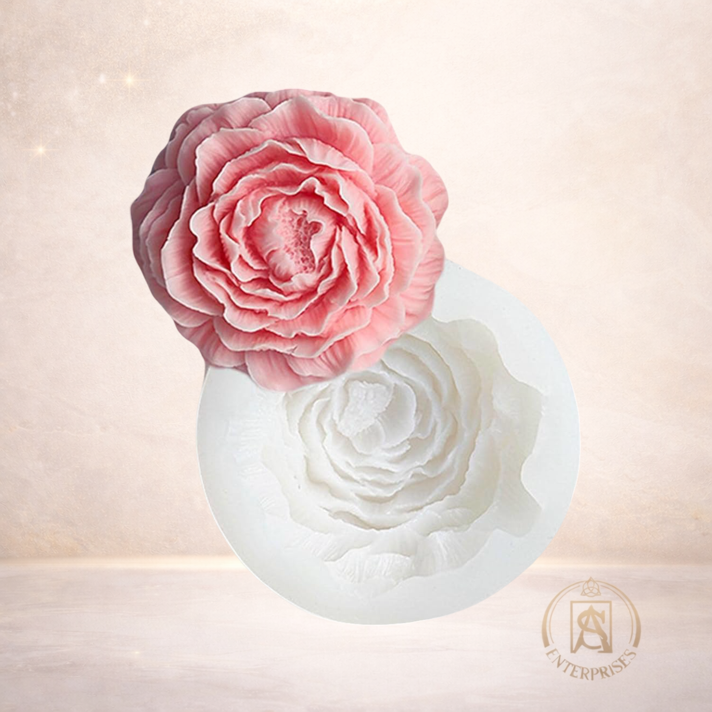 Molde Silicón Flor Peonia Grande / Mediana