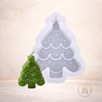 Molde de Silicona Árbol Pino Plano