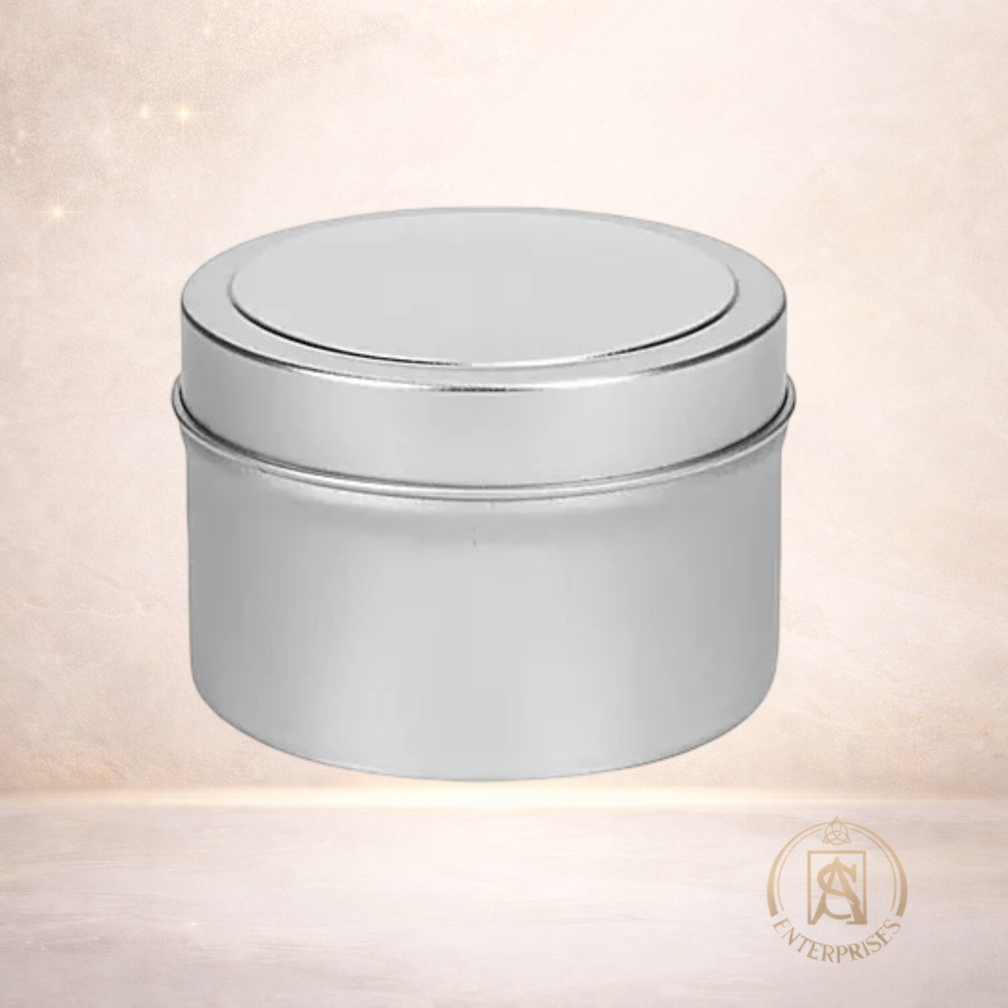 Envase de Hojalata de Lujo Unicolor: Dorado, Blanco Negro y Plateado