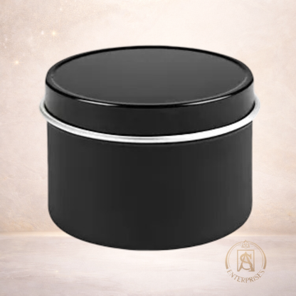 Envase de Hojalata de Lujo Unicolor: Dorado, Blanco Negro y Plateado