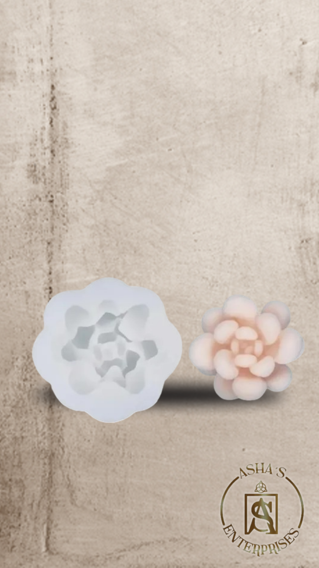 Molde de silicona suculenta en flor
