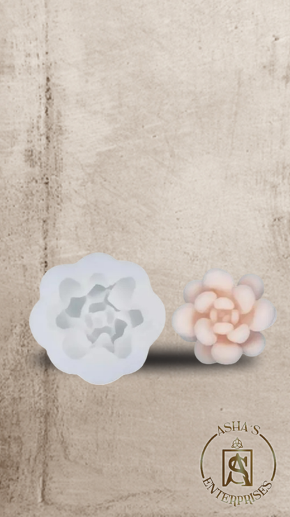 Molde de silicona suculenta en flor
