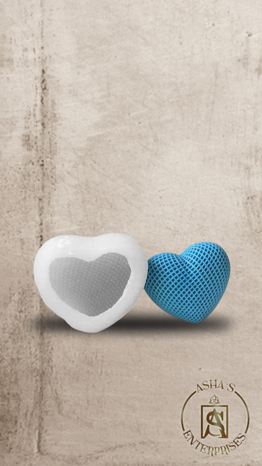 Molde de silicona corazón 3d grande