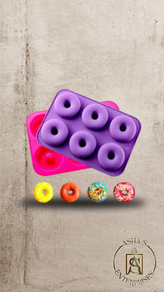 Molde de silicona donuts (6 unidades)