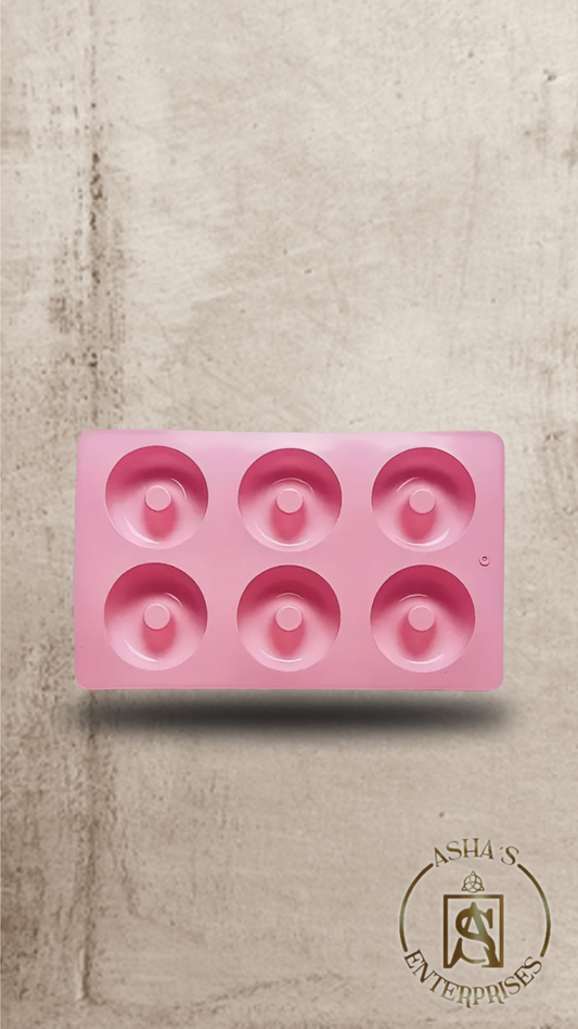 Molde de silicona donuts (6 unidades)