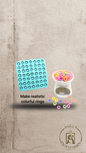 Molde de silicona cereal froots loops