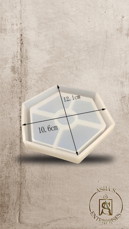 Molde de silicona posavasos hexagonal