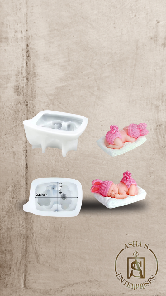 Molde de silicona bebe durmiente