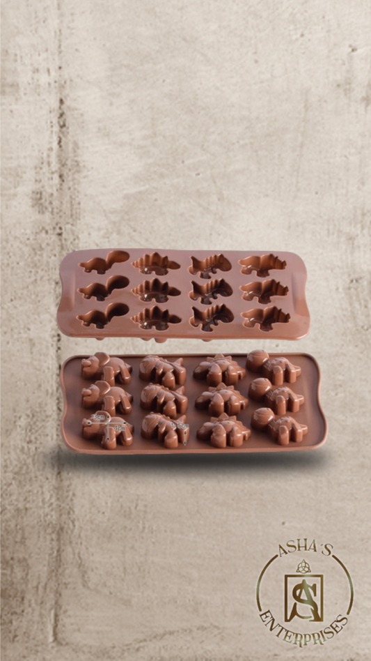 Molde de silicona de dinosaurios bebes