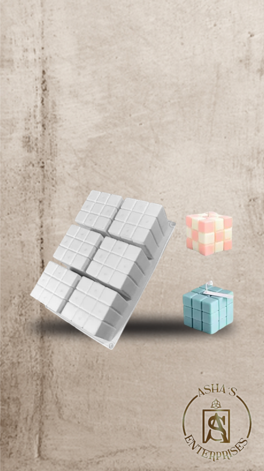 Molde de Silicona Candle Rubik por 6 Unidades