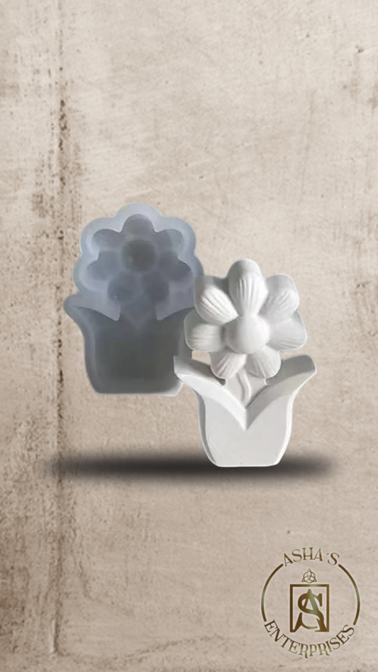 Molde de silicona flor con hojas