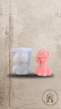 Molde de Silicona Busto de Mujer con Antifaz de Flores