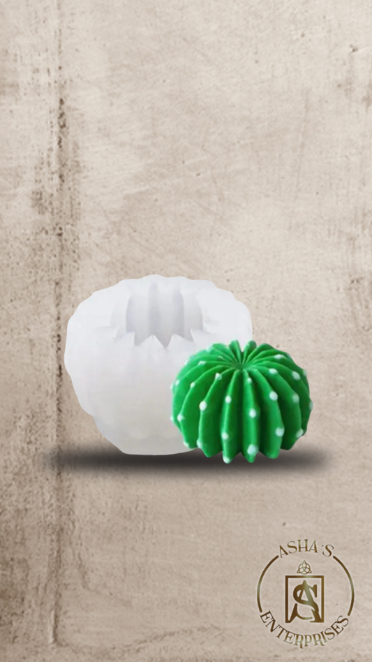 Molde de silicona cactus redondo