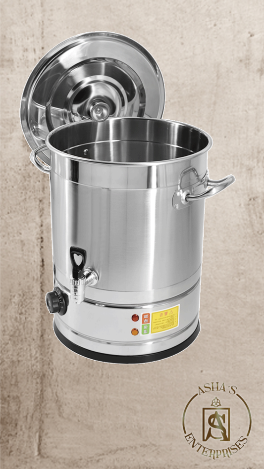 Olla Express Plateada para Derretir Cera – 28 Litros