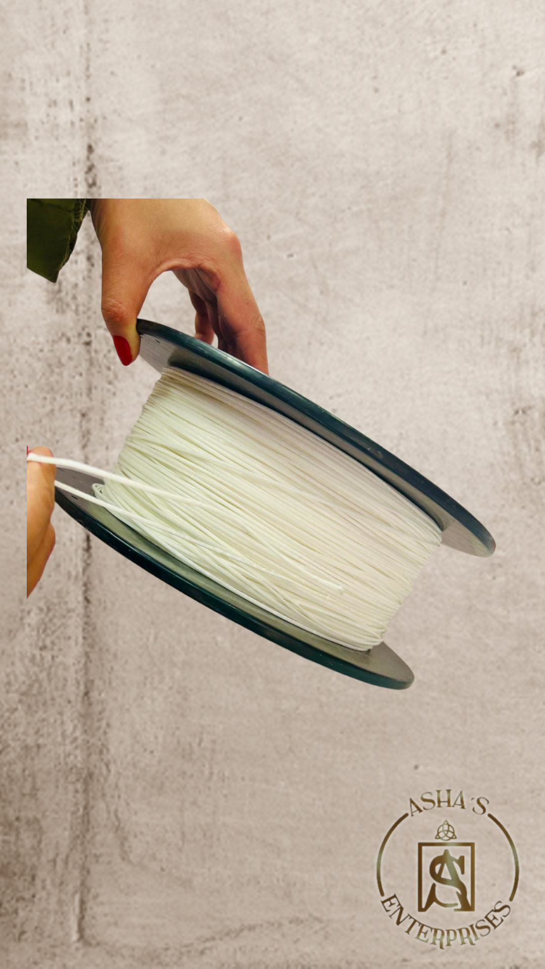 Pabilo por metro Parafinado  100% algodón – Importado Rollo 61 MTS