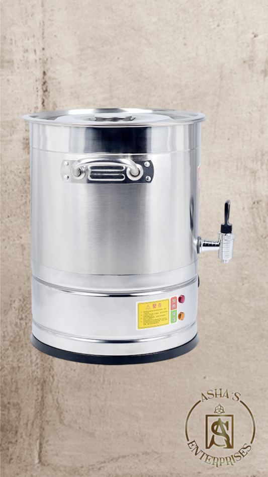 Olla Express Plateada para Derretir Cera – 28 Litros