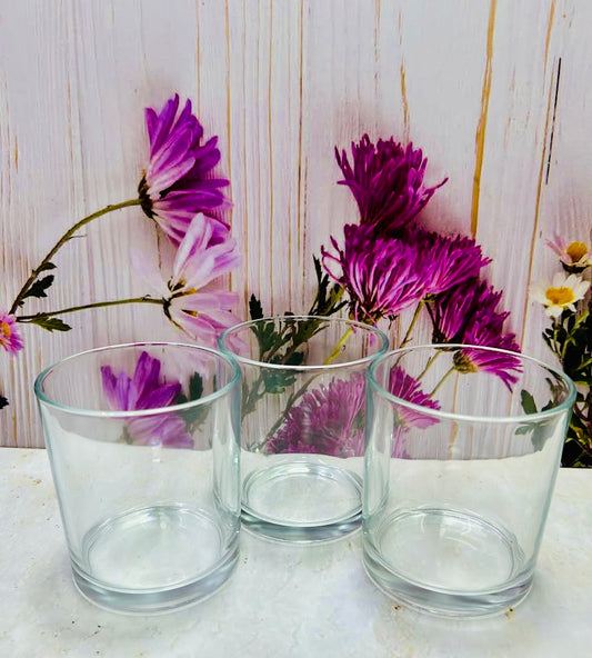 Vaso de vidrio industrial sin tapa