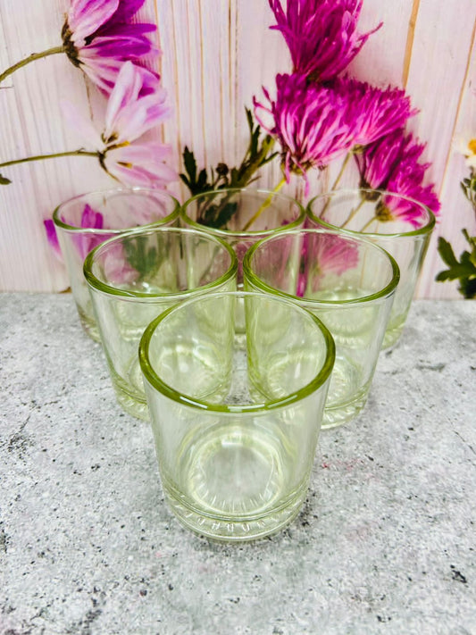 Vaso de vidrio artesanal pequeño