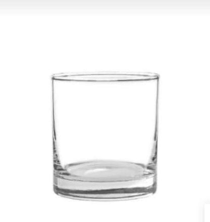 Vaso de vidrio industrial sin tapa